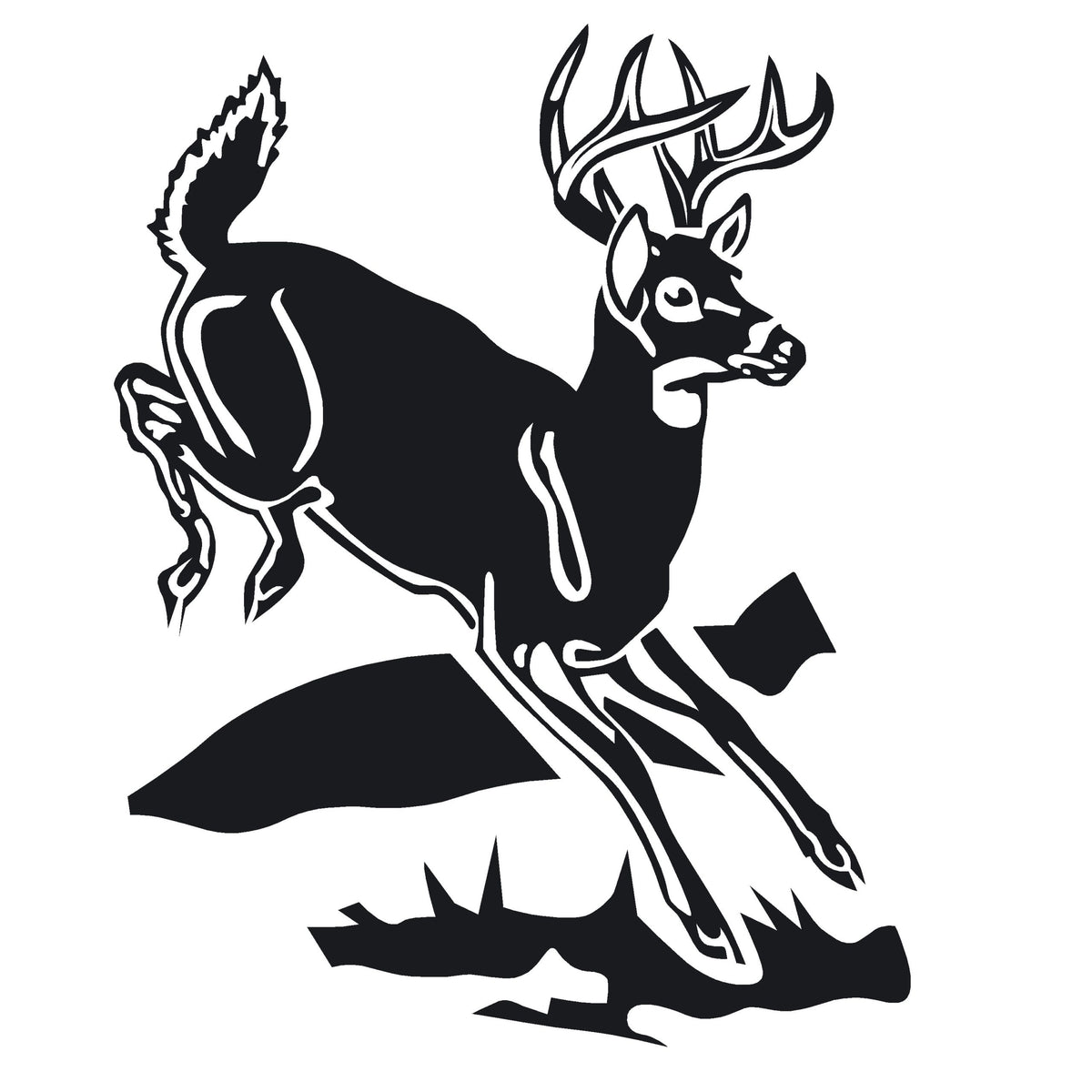 Whitetail Deer Decal – Jumping Deer Hunting Vinyl Sticker - 7031 ...