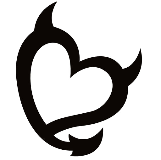 DEVIL HEART Window Decal -DEVIL HEART Window Sticker