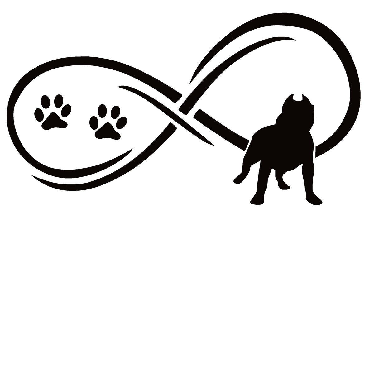 Pitbull Love Decal – Infinity Dog Vinyl Sticker - Pitbull Sticker 7165 ...