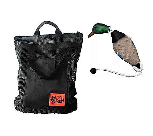 HuntEmUp Hunting Dog Essentials Training Kit - Premium Dog Duck Bumper Retriever Fowl Dead Mallard + Mesh Bumper Bag
