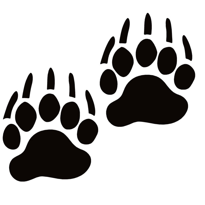 Bear Tracks Decal – Bear Paw Print Vinyl Hunting Sticker – 7277