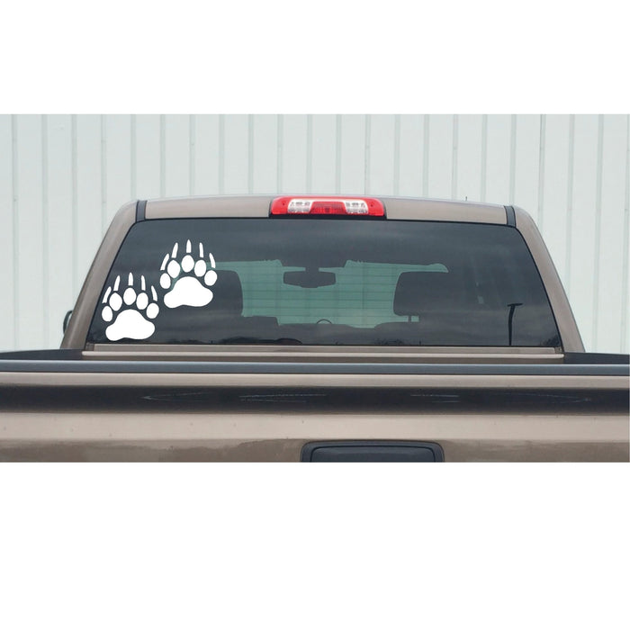 Bear Tracks Decal – Bear Paw Print Vinyl Hunting Sticker – 7277