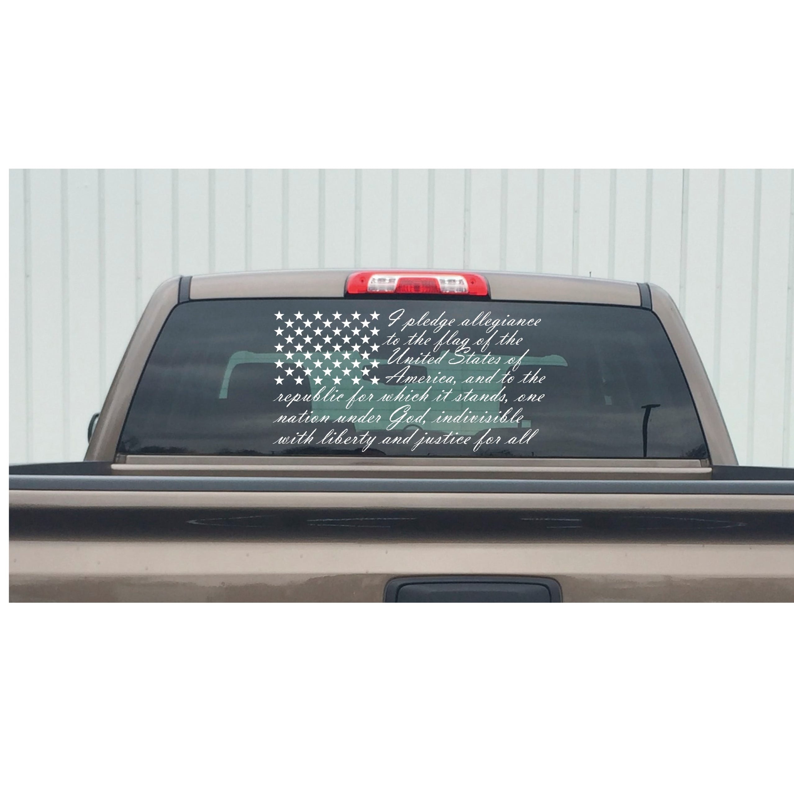 Rustic American Flag Decal American Flag & Pledge Of Allegiance Vinyl Decal - Patriotic Window Or Bumper Sticker Patriotic Car Decals - Foto 3