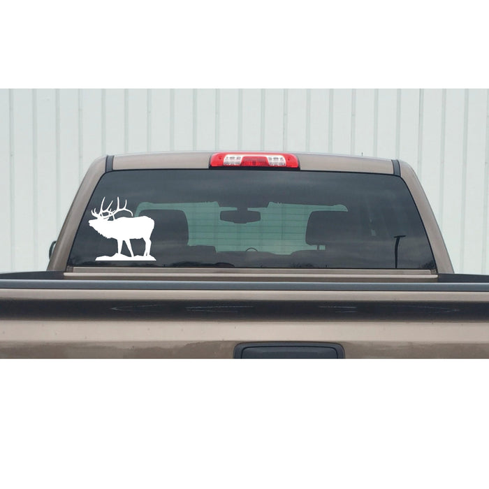 Bull Elk Bugle Decal – Elk Calling Vinyl Hunting Sticker – 7425