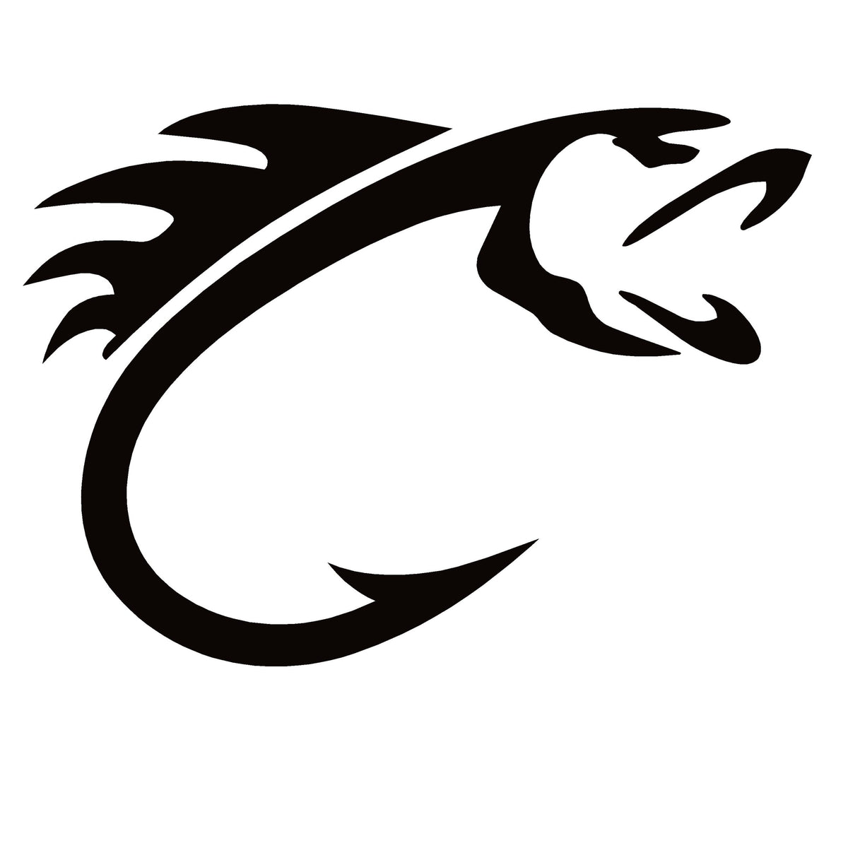 Fish Hook Window Decal - Fish Hook Fishing Window Sticker - 7527 ...