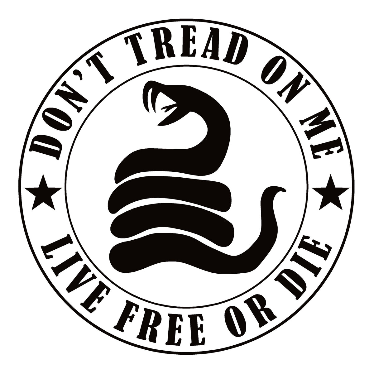 Adesivo Paraurti Repubblicano Con Scritta 'Don't Tread On Me' E 'Live Free Or Die', Nuovo