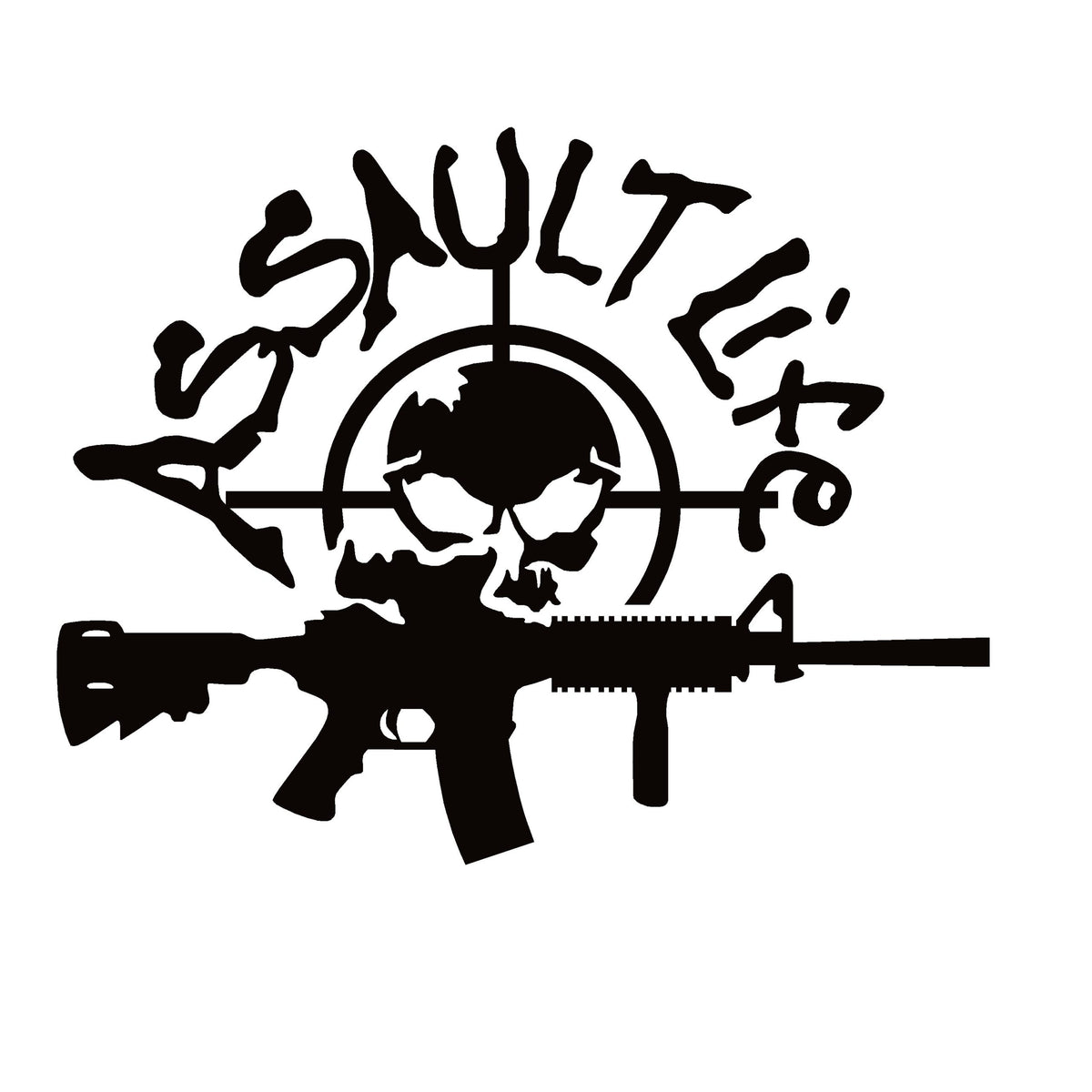 Rifle Sticker - Assault Life Rifle Decal – AR-15 Sticker – 7643 ...