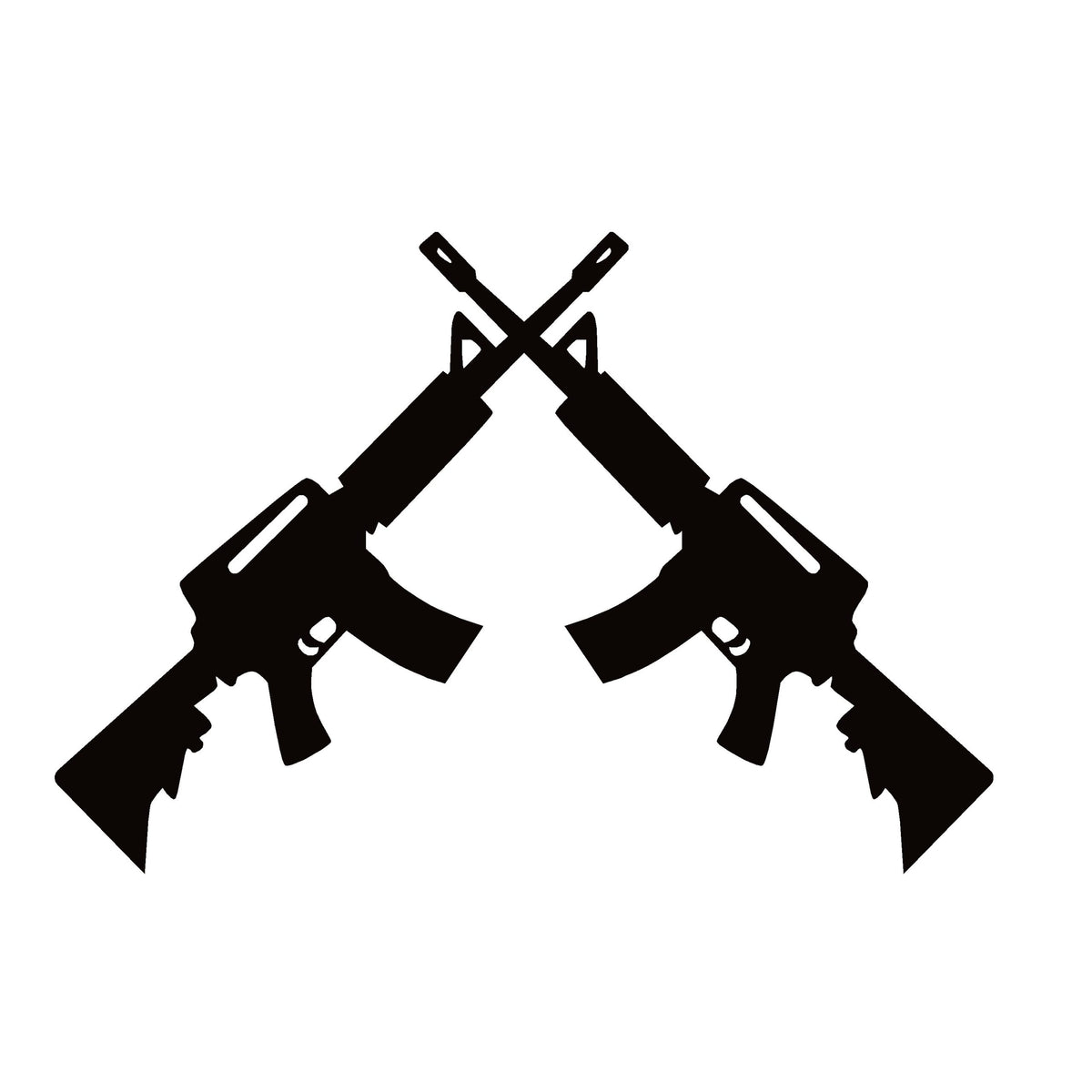 Crossed Rifles Decal - Assault Rifles Crossed Decal – Sticker – 7644 ...