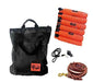 HuntEmUp Hunting Dog Essentials Training Kit - 3 in Orange Plastic Bumper with Throw Rope 6pc + Mesh Bumper Storage Bag + Whistle & Lanyard + Braided Leash