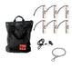 HuntEmUp Hunting Dog Essentials Training Kit - Large White Canvas Bumper 6pc + Mesh Bumper Bag + Whistle & Lanyard + Training Chain