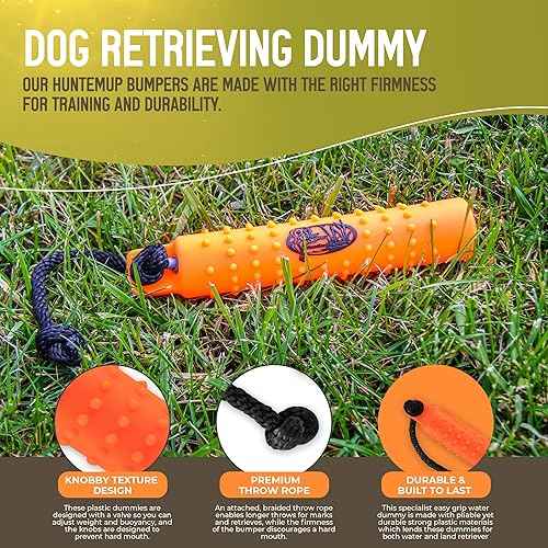 HuntEmUp 2 inch Plastic Dog Training Bumper with Valve White