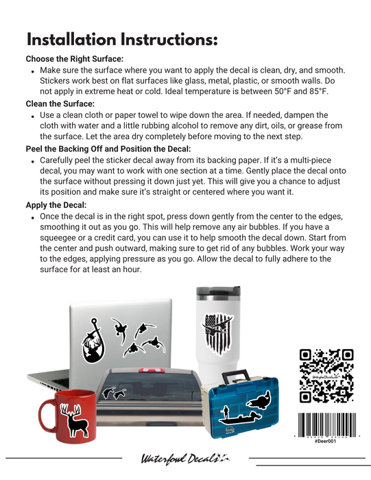 Waterfowl Decals Ultimate 5pc Deer Stickers