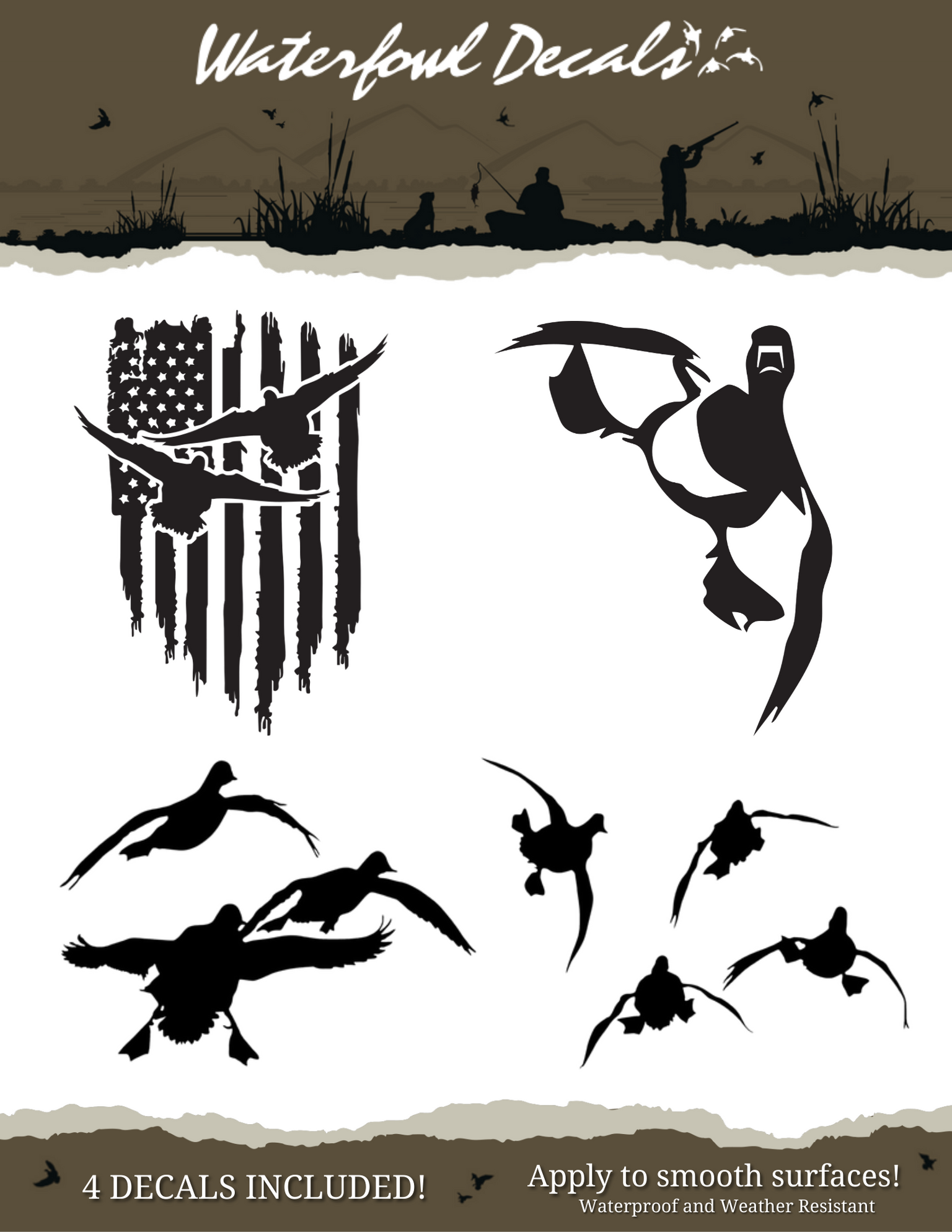 Duck Hunting Decals | Premium Vinyl Duck Hunting Stickers for Trucks ...