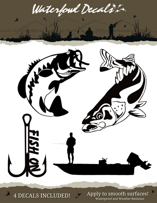 Waterfowl Decals Ultimate 5pc Fishing Stickers