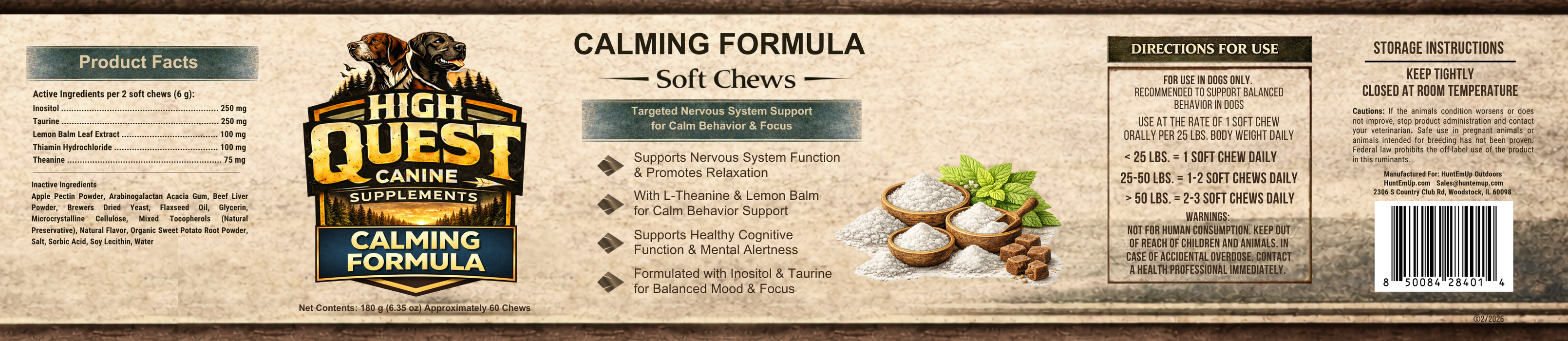 High Quest Canine – Calm Formula - Dog Calming Formula