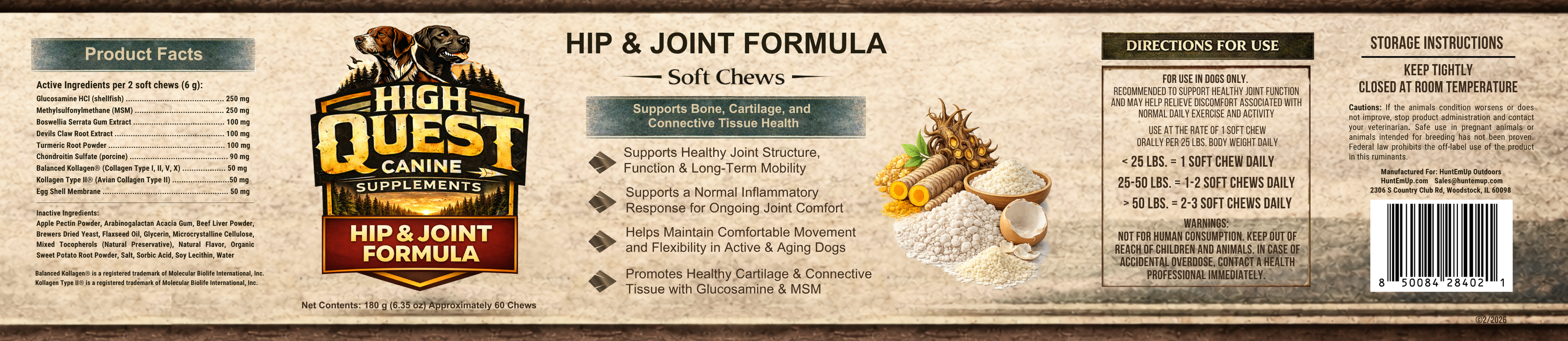High Quest Canine Hip and Joint Supplement for Dogs