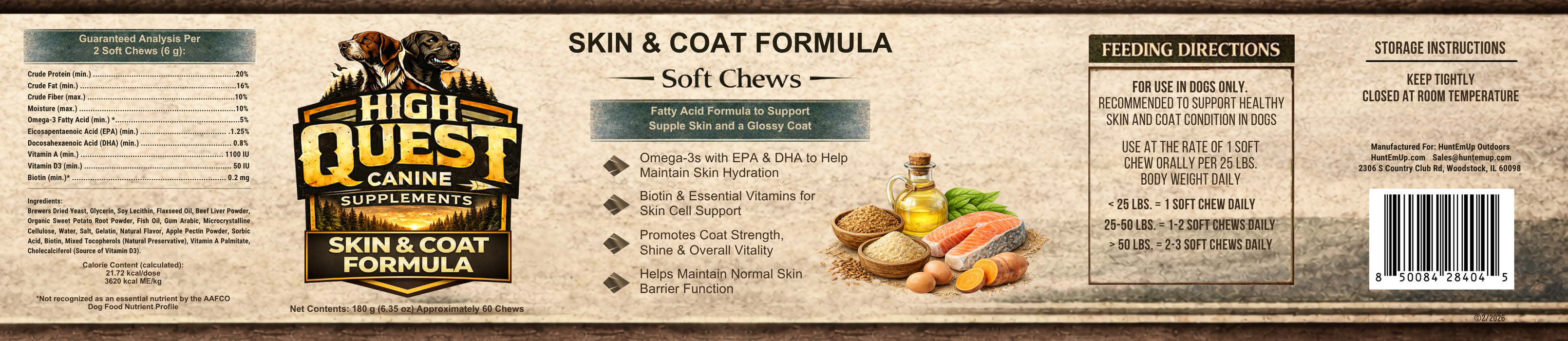 High Quest Canine Skin and Coat Formula for Healthy Fur and Skin