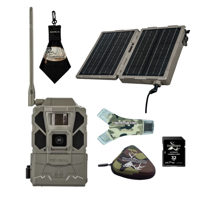 Tactacam Reveal X 3.0 Trail Camera Solar Bundle – 32GB SD Card