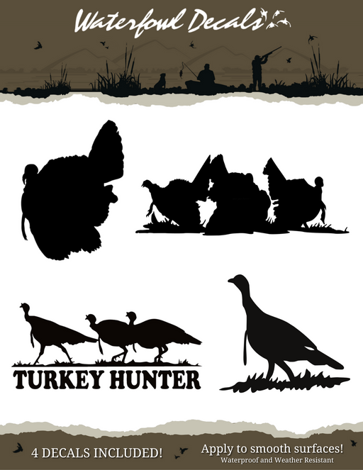 Waterfowl Decals Ultimate 5pc Turkey Decals