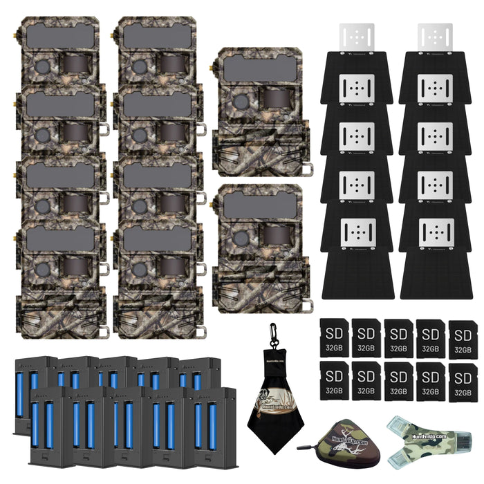 Yellowstone AI Y2 Cellular Trail Camera Solar Bundle with Rechargeable Battery Pack, SD Card & HuntEmUp Accessories