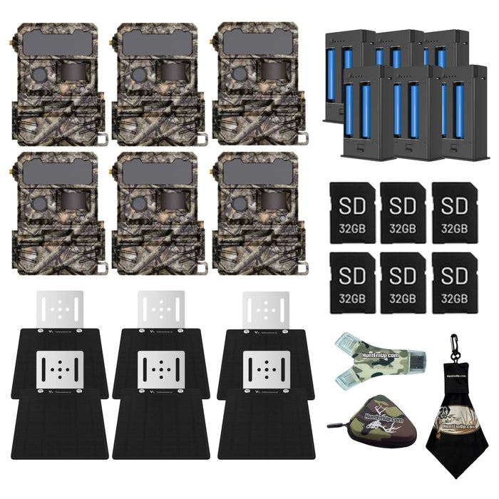 Yellowstone AI Y2 Cellular Trail Camera Solar Bundle with Rechargeable Battery Pack, SD Card & HuntEmUp Accessories