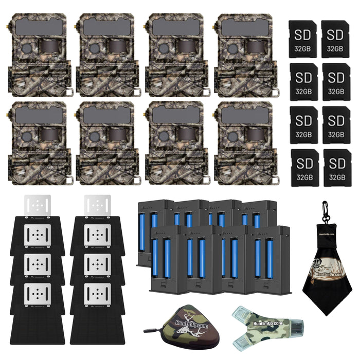 Yellowstone AI Y2 Cellular Trail Camera Solar Bundle with Rechargeable Battery Pack, SD Card & HuntEmUp Accessories