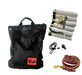 HuntEmUp Hunting Dog Essentials Training Kit - 3 in White Plastic Bumper with Throw Rope 6pc + Mesh Bumper Storage Bag + Whistle & Lanyard + Braided Leash