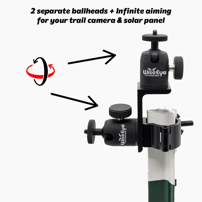 WiseEye Maverick 2 T-Post Double Ball head Mount (Maverick 2)