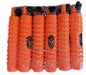 HuntEmUp Hunting Dog Essentials Training Kit - 3 in Orange Plastic Bumper with Throw Rope 6pc + Mesh Bumper Storage Bag + Whistle & Lanyard + Braided Leash
