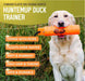 HuntEmUp Large Plastic Dog Training Bumper with Throw Rope and Air Valve White and Black 6pc