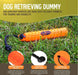 HuntEmUp Hunting Dog Essentials Training Kit - 3 in White Plastic Bumper with Throw Rope 6pc + Mesh Bumper Storage Bag + Whistle & Lanyard + Braided Leash