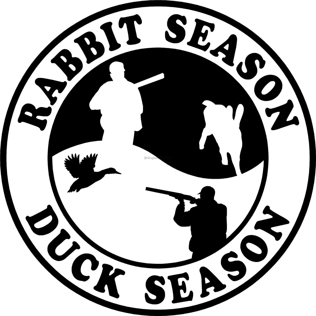 Rabbit Season Duck Season Decal - Fun and Unique Wall Decor for Home ...